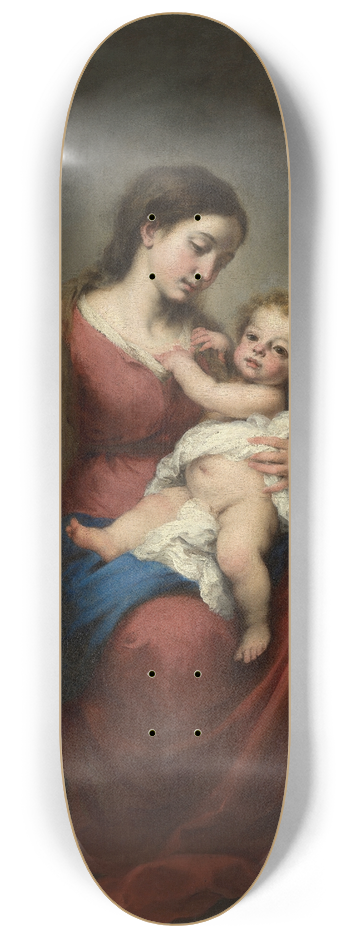 Bartolom Estebn Murillo - Virgin and Child 8.25 inch art skate deck