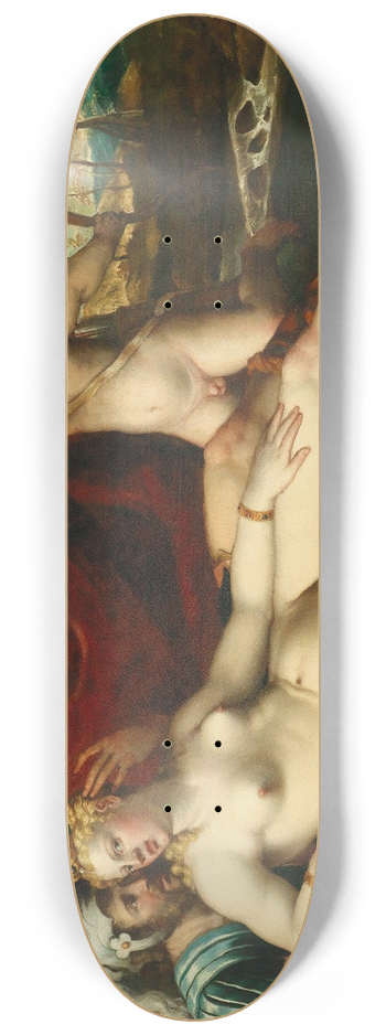 Battista dellAngolo del Moro - Mars and Venus with Cupid 8.25 inch art skate deck