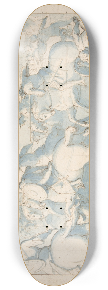 Belisario Corenzio - Battle Scene 8.25 inch art skate deck