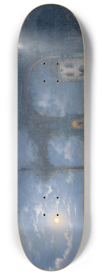 Bello Brivio - Meereslandschaft mit Ruine 8.25 inch art skate deck