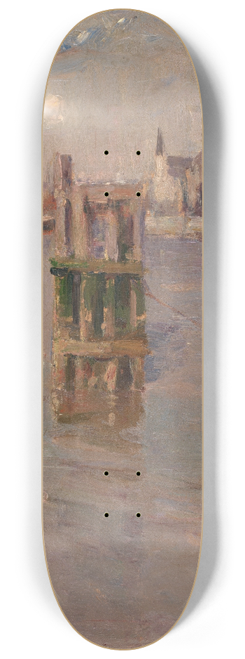 Frans Hens - A View on the Scheldt 8.25 inch art skate deck
