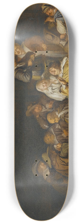 Benjamin Gerritsz. Cuyp - A Drunken Guardroom Scene 8.25 inch art skate deck