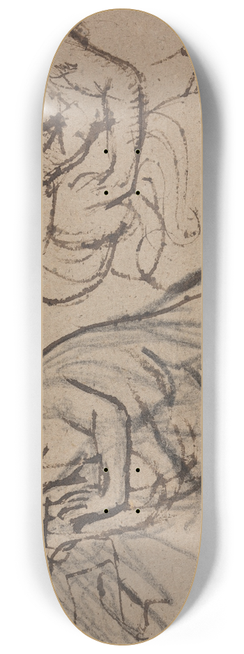 Benjamin Robert Haydon - Study of a Figure, Holding a Dagger 8.25 inch art skate deck