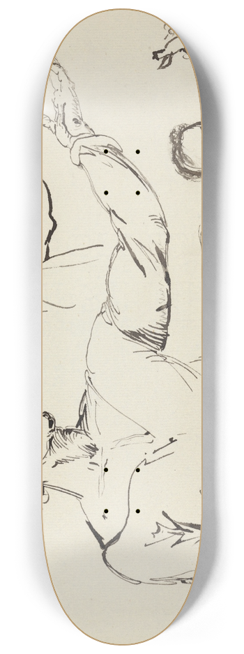 Benjamin Robert Haydon - Study of a Man with Outstretched Arm 8.25 inch art skate deck