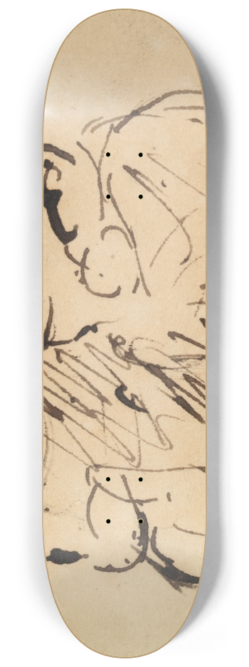 Benjamin Robert Haydon - Study of Two Children 8.25 inch art skate deck