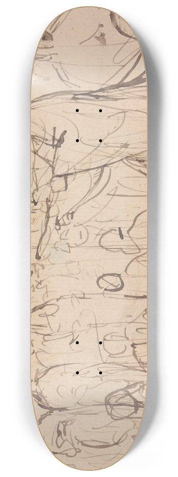 Benjamin Robert Haydon - The Prince Regent, Scene iV 8.25 inch art skate deck
