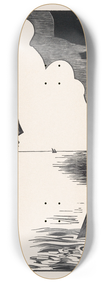 Bernard Essers - Beeld van Sint Nicolaas bij de haven van Trboul 8.25 inch art skate deck
