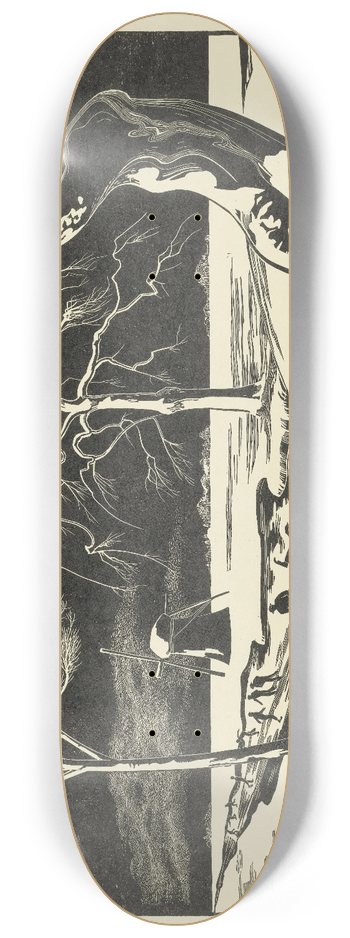 Bernard Essers - Wintergezicht, folio 8.25 inch art skate deck