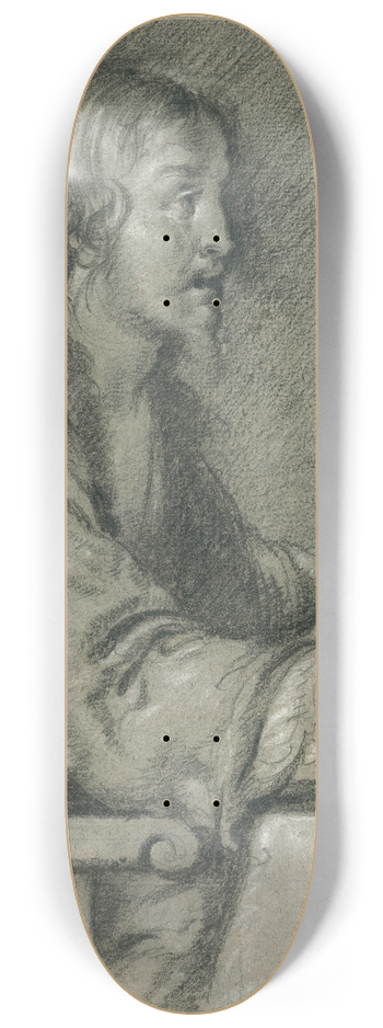 Bernardo Strozzi - Christ at Emmaus Presenting the Bread 8.25 inch art skate deck