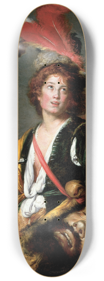 Bernardo Strozzi - David with the Head of Goliath 8.25 inch art skate deck
