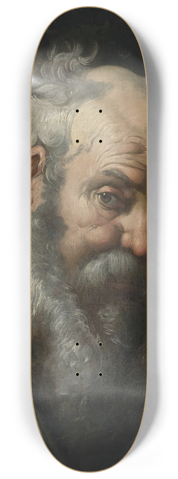 Bernardo Strozzi - Head Of A Bearded Man 8.25 inch art skate deck