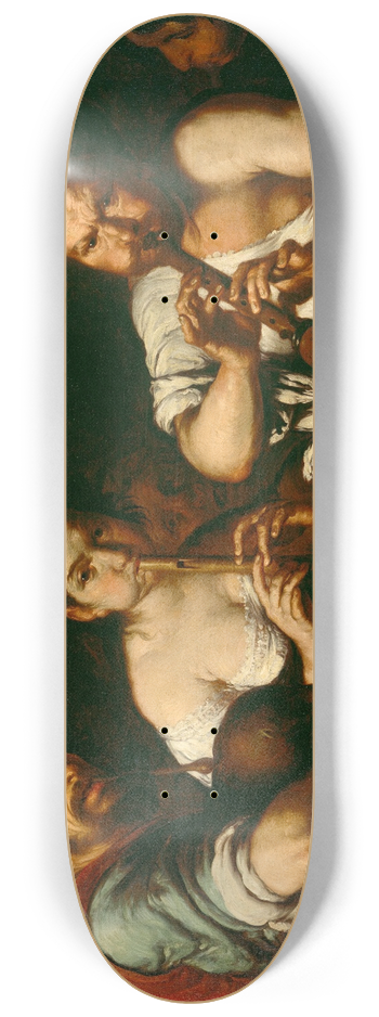 Bernardo Strozzi - Street Musicians 8.25 inch art skate deck
