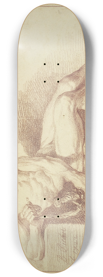 Bernard Picart - Academy study; Seated nude with a sword 8.25 inch art skate deck