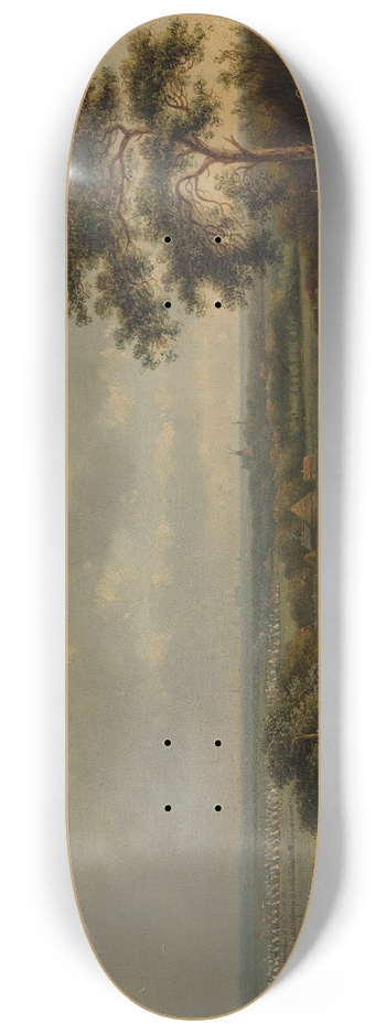 Bernardus Gerardus ten Berge  - Landschap bij Bergen met legerkamp 8.25 inch art skate deck