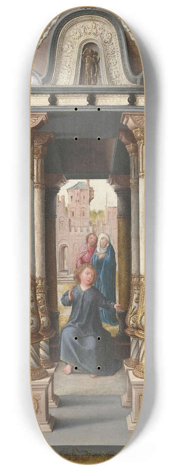 Bernard van Orley - Christ among the Doctors (obverse) 8.25 inch art skate deck