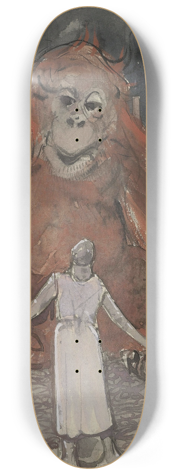 Bernard Willem Wierink - Ridder en reuzenaap 8.25 inch art skate deck