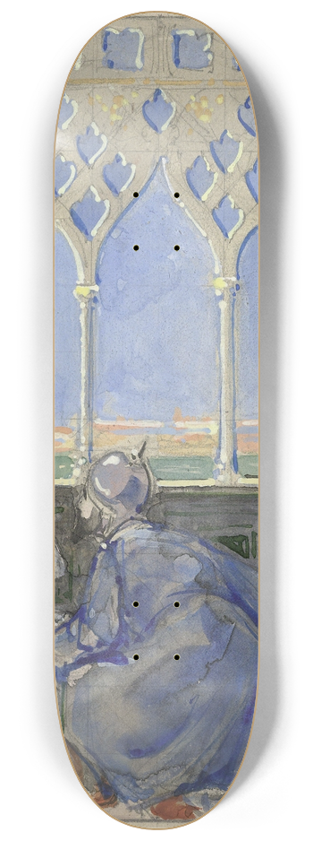 Bernard Willem Wierink - Vrouw op rustbed en man knielend naast haar 8.25 inch art skate deck