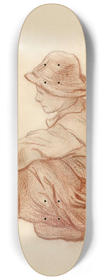 Frans Smissaert - Een gehurkt zittend jongetje 2 8.25 inch art skate deck