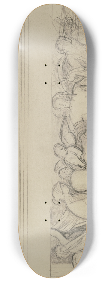 Bernhard von Neher the younger - Mythological scene 8.25 inch art skate deck