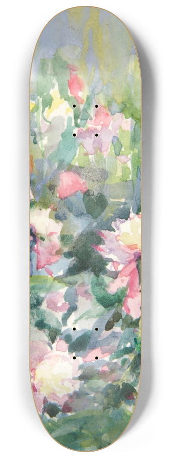 Bertha Eversfield Perrie - Untitled (Flowers) 8.25 inch art skate deck