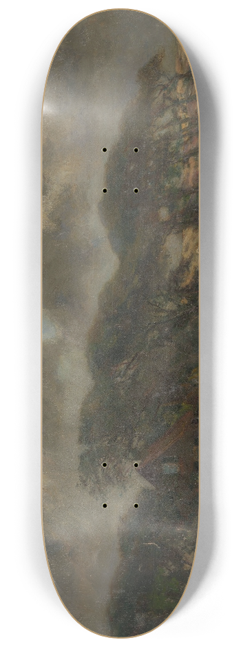 Frans Smissaert - Huisje bij boomrand en vrouwen met visnetten 8.25 inch art skate deck