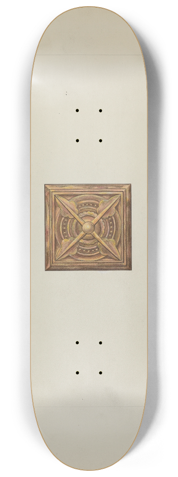 Bertha Semple - Carved Wood Ornament 8.25 inch art skate deck