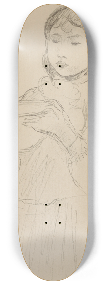Berthe Morisot - La jatte de lait 8.25 inch art skate deck