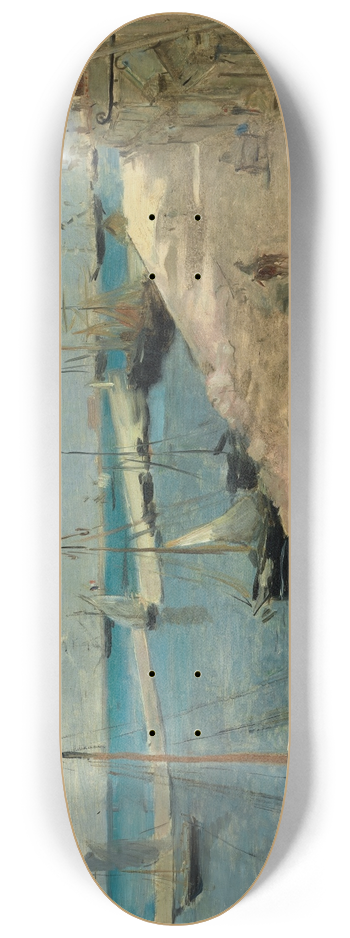 Berthe Morisot - The Harbor atCherbourg 8.25 inch art skate deck