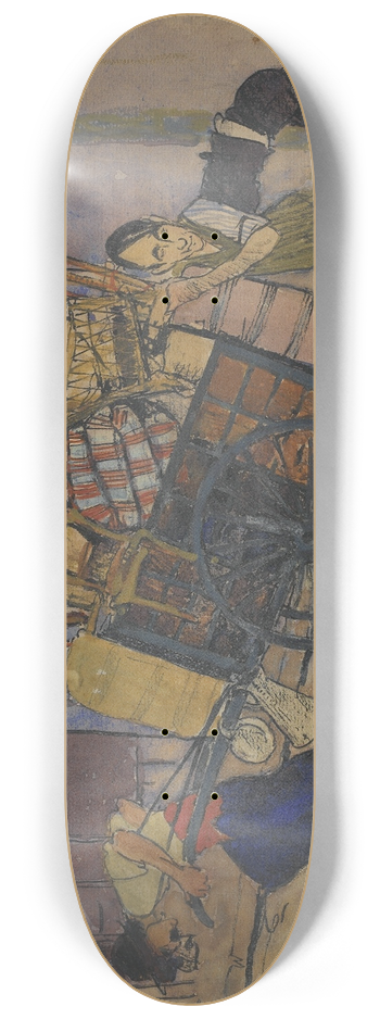 Bertil Lybeck - Artist Carl Frisendahls move in Montparnasse, Paris 8.25 inch art skate deck
