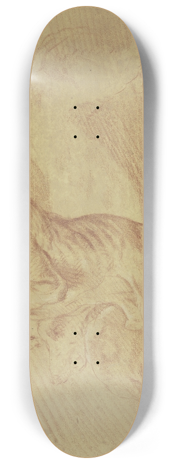 Frans Snyders - Fighting dogs 8.25 inch art skate deck