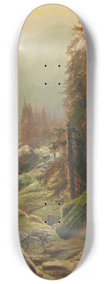 Albert Zimmermann - Large Mountain Landscape 8.25 inch art skate deck