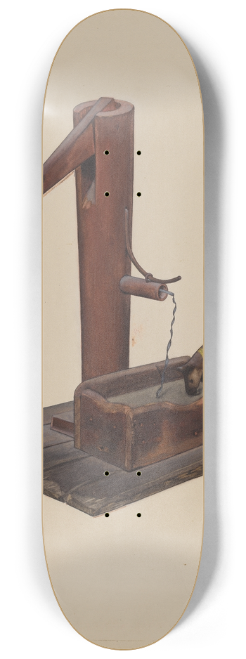 Beverly Chichester - Man Pumping Water 8.25 inch art skate deck