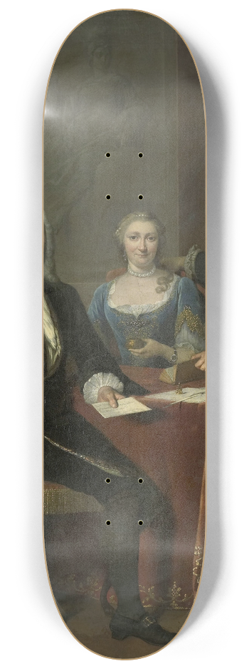 Frans van der Mijn - Family Group in an Interior 8.25 inch art skate deck