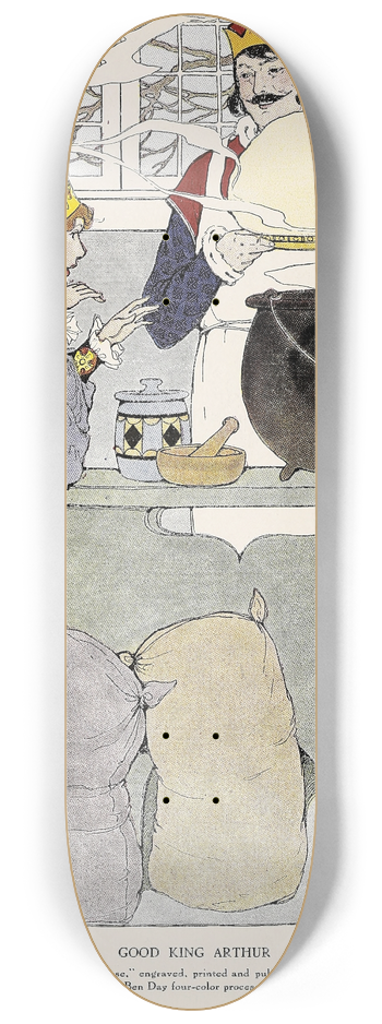 Blanche Fisher Wright - Good King Author 8.25 inch art skate deck