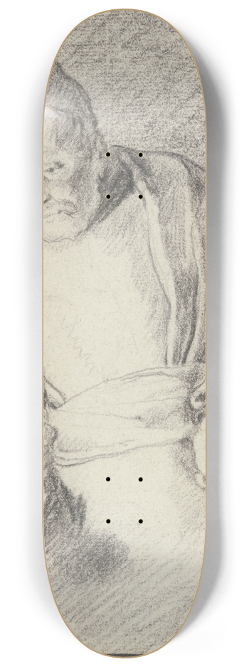 Frans van Mieris the Elder - Old man with a candle 8.25 inch art skate deck