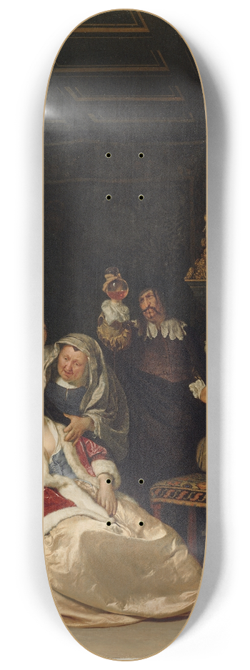 Frans van Mieris the Elder - The Doctors Visit 8.25 inch art skate deck