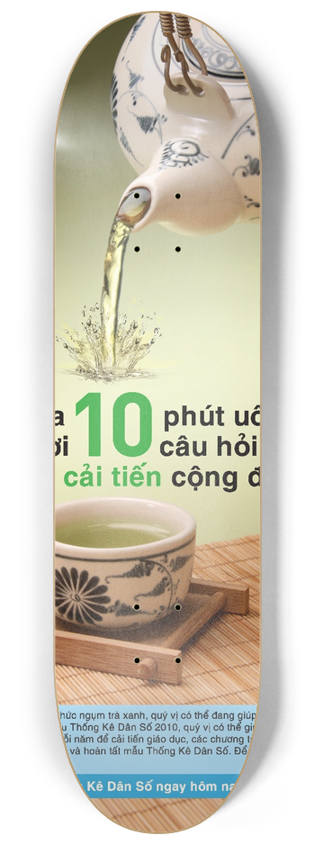 Bureau of the Census - Vietnamese Action Poster 8.25 inch art skate deck