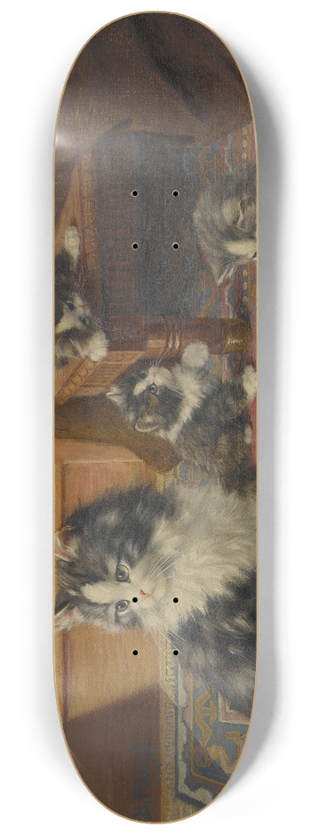 Burkhard Flury - Cat Family 8.25 inch art skate deck
