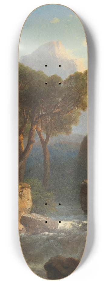 Albert Zimmermann - Southern Mountain Landscape 8.25 inch art skate deck