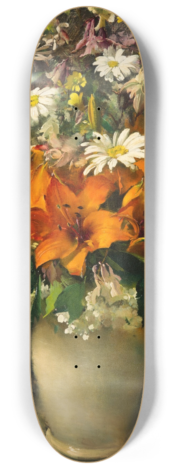 Frantiek Hladk - Flowers in a Vase 8.25 inch art skate deck