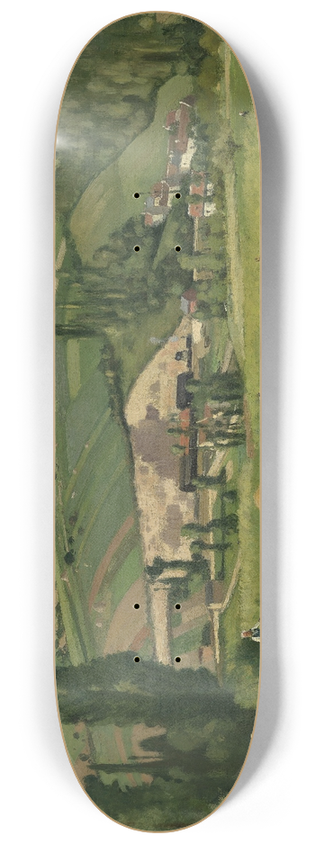 Camille Pissarro - Landscape at Les Ptis,Pontoise 8.25 inch art skate deck