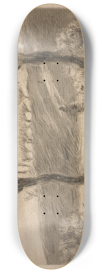 Camille Pissarro - Setting Sun 8.25 inch art skate deck