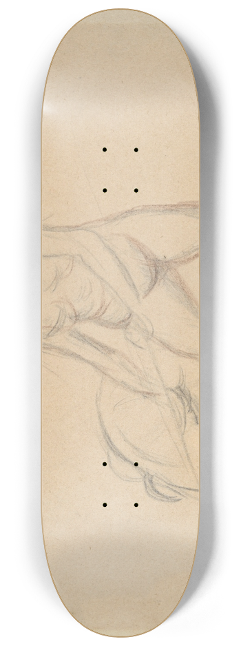 Camille Pissarro - Study of Two Female Figures 8.25 inch art skate deck