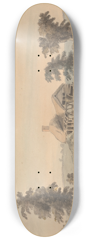 Capt. Francis Grose - View near Arwington Hall, Suffolk 8.25 inch art skate deck