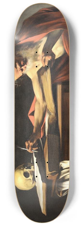 Caravaggio - Saint Jerome Writing 8.25 inch art skate deck