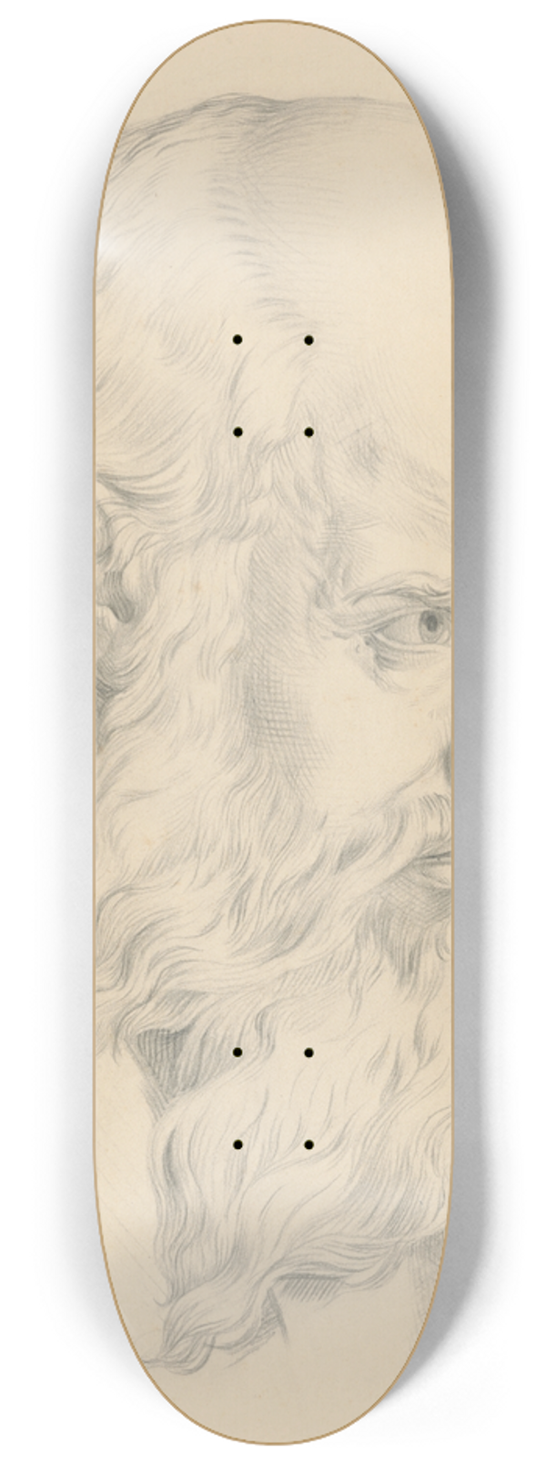 Frantiek Klimkovi - The head of an old man 8.25 inch art skate deck