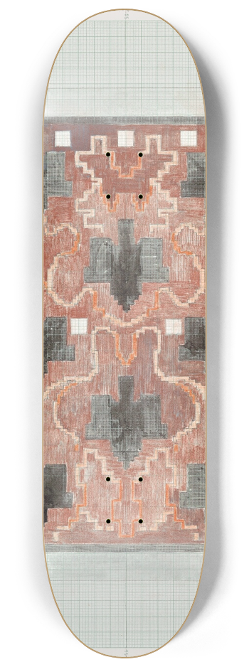 Carel Adolph Lion Cachet - Decoratief ontwerp in rood en zwart 8.25 inch art skate deck
