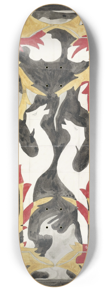 Carel Adolph Lion Cachet - Ontwerp voor een tegeltableau met twee kamelen 8.25 inch art skate deck