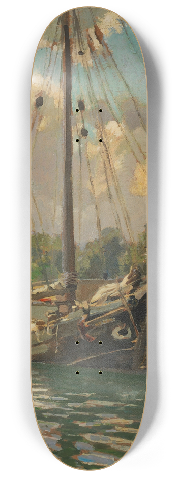 Carl Bssenroth - Ewer im Hafen von Eckernfrde 8.25 inch art skate deck