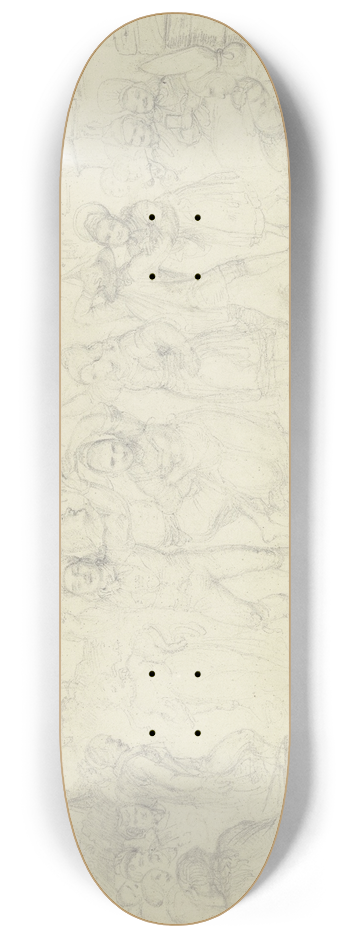 Carl Engel - Bauerntanz unter der Dorflinde 8.25 inch art skate deck